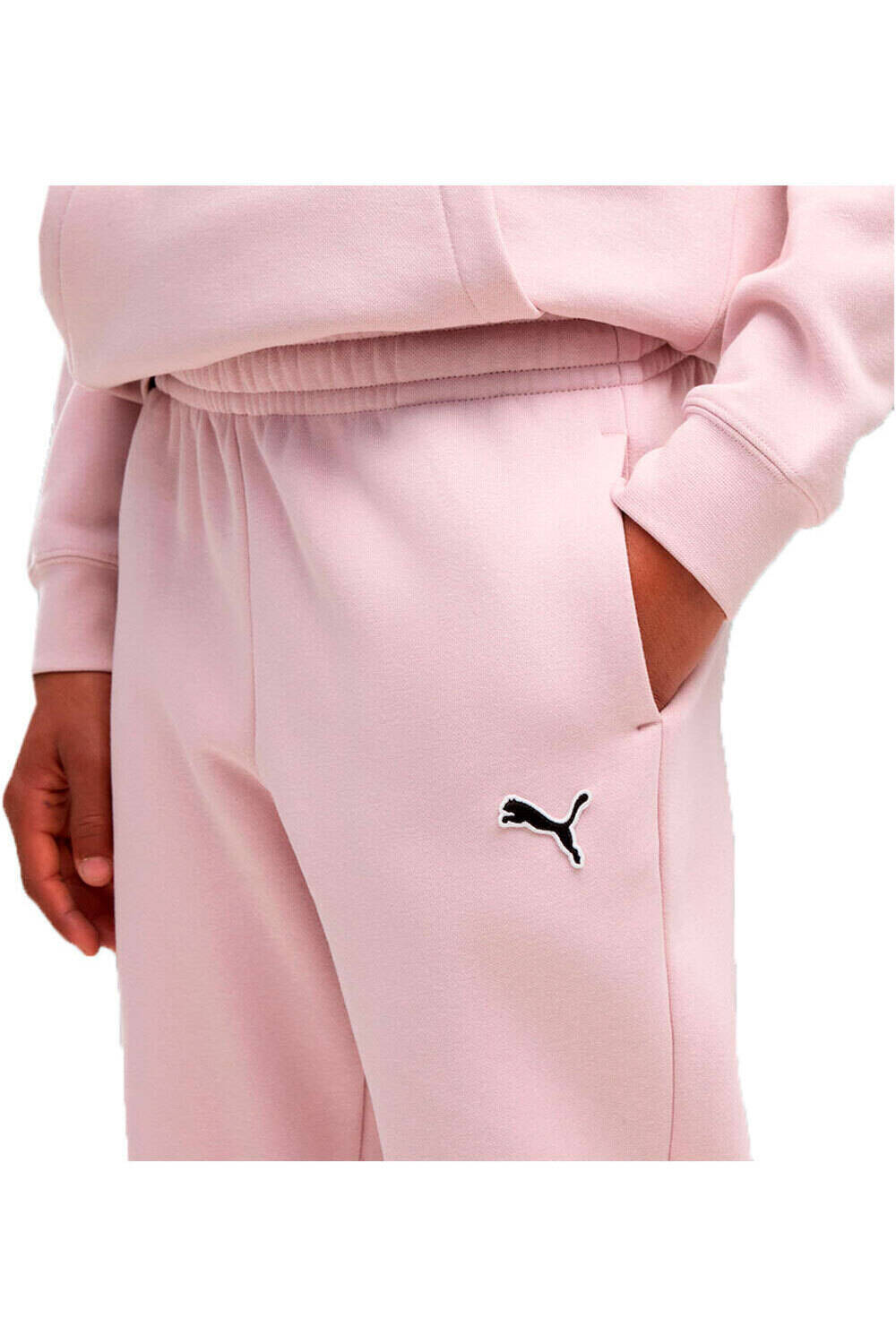 Puma pantalón niño ESSENTIALS ELEVATED ROSA vista detalle