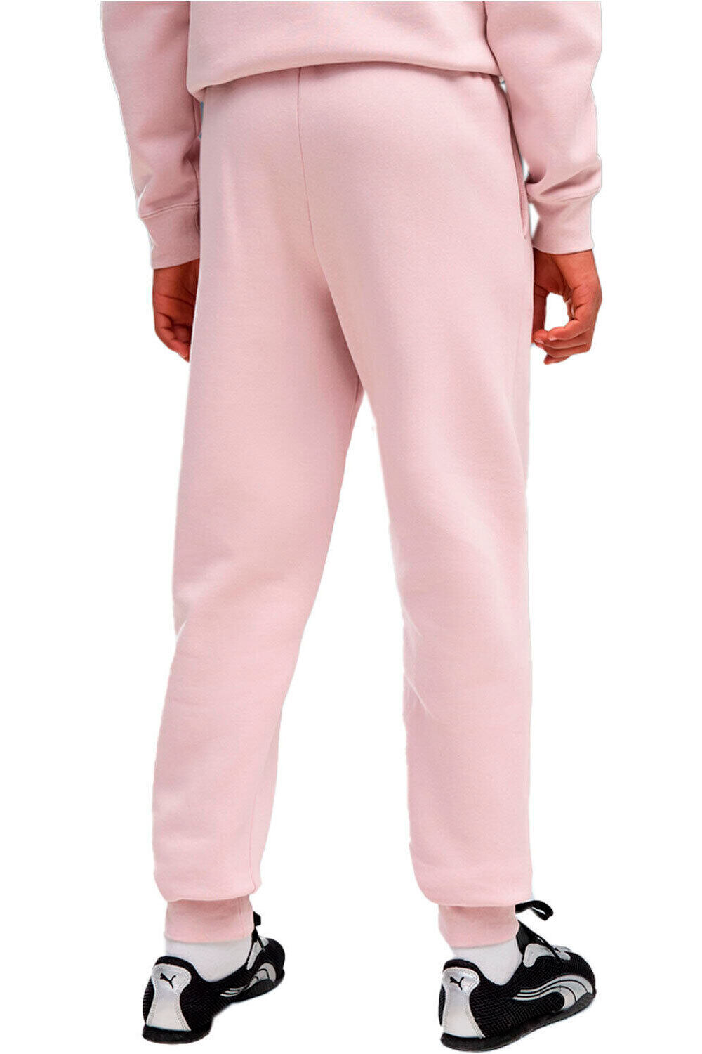 Puma pantalón niño ESSENTIALS ELEVATED ROSA vista trasera