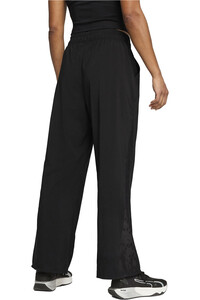 Puma pantalones y mallas largas fitness mujer LACE WOVEN NEGRO vista trasera