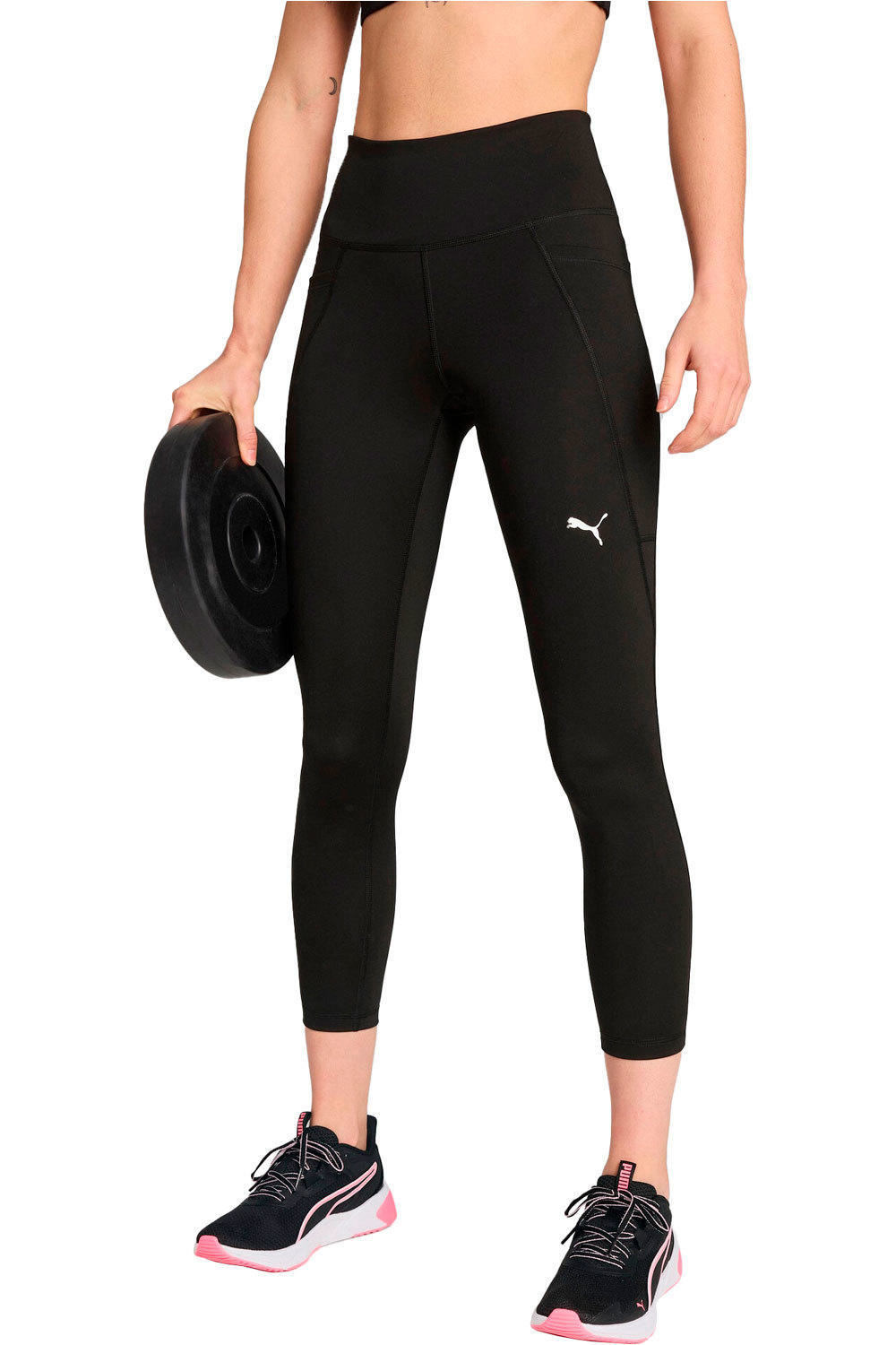 Puma pantalones y mallas largas fitness mujer TAD ESSENTIAL NEGRO vista frontal
