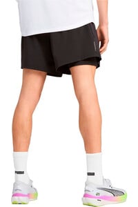 Puma pantaloneta técnica hombre RUN VELOCITY 2IN1 NEGRO vista trasera