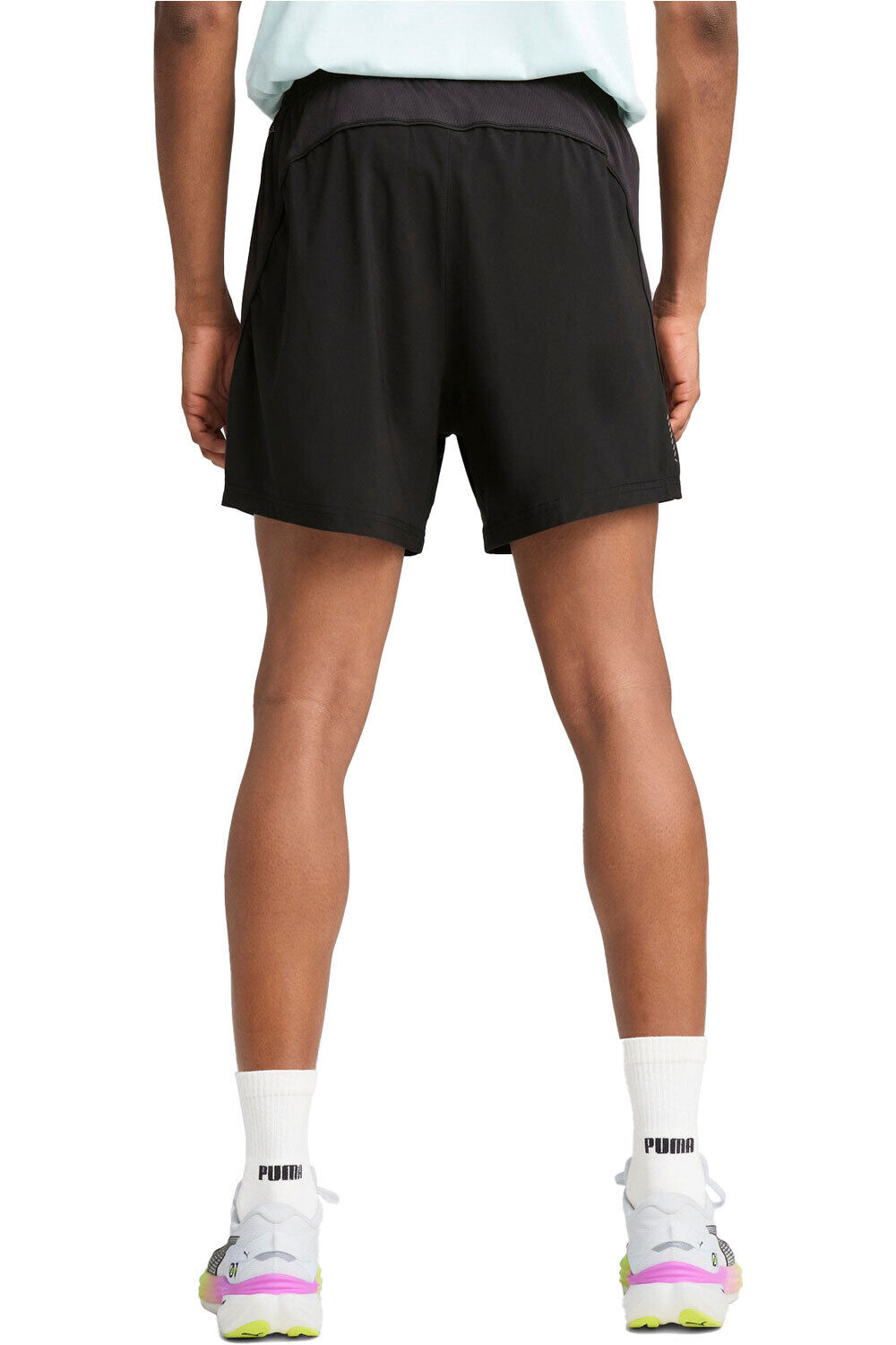 Puma pantaloneta técnica hombre RUN VELOCITY 5 NEGRO vista trasera