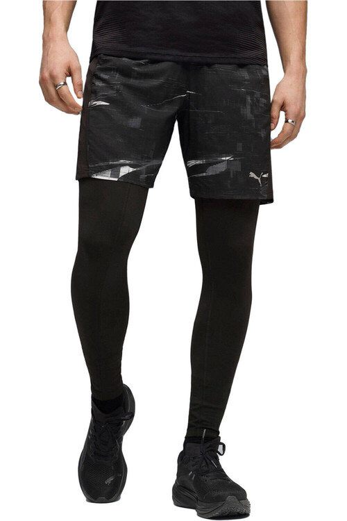 Puma pantaloneta técnica hombre RUN VELOCITY AOP NEGRO