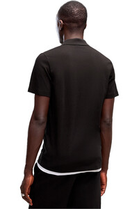 Puma polo manga corta hombre ASTON MARTIN F1 TEAM ESSENTIAL NEGRO vista trasera