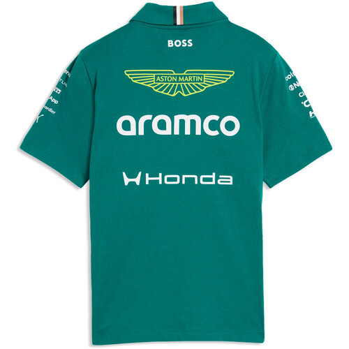 Puma polo manga corta niño ASTON MARTIN F1 TEAM VERDE