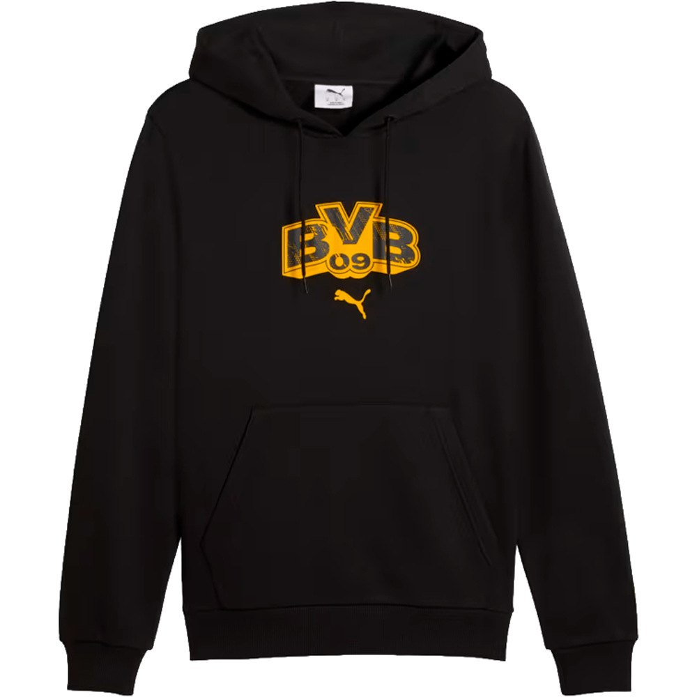 Puma sudadera entrenamiento fútbol BORUSSIA DORTMUND FTBLCULTURE NEGRO vista detalle