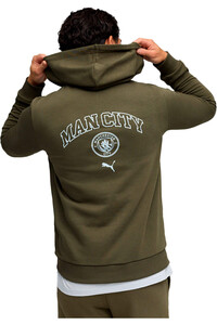 Puma sudadera entrenamiento fútbol MANCHESTER CITY FTBLCULTURE VERDE vista trasera