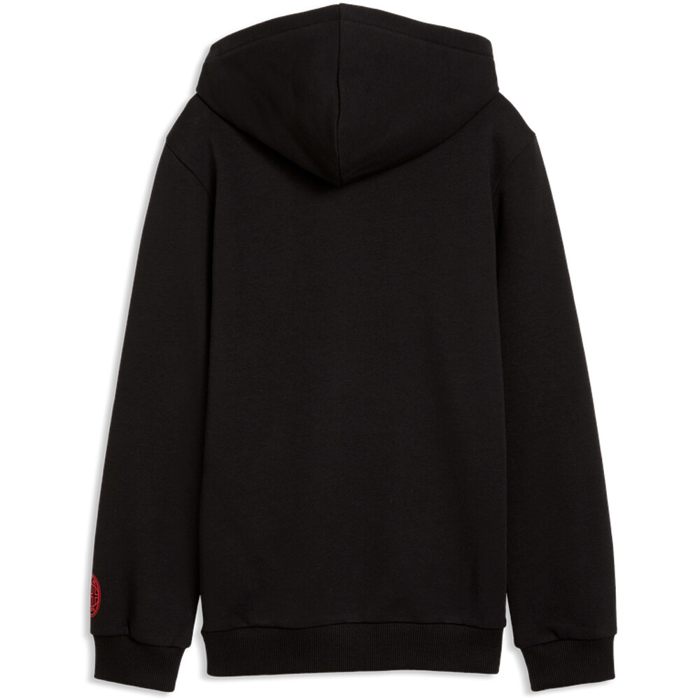 Puma sudadera entrenamiento fútbol niño MILAN FTBLCULTURE NEGRO 04