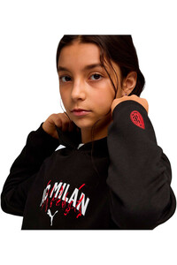 Puma sudadera entrenamiento fútbol niño MILAN FTBLCULTURE NEGRO vista detalle