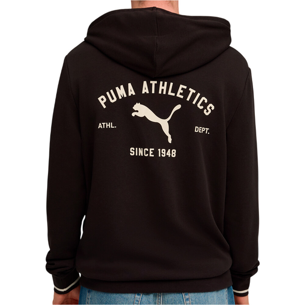 Puma sudadera hombre CLASS GRAPHIC NEGRO vista trasera