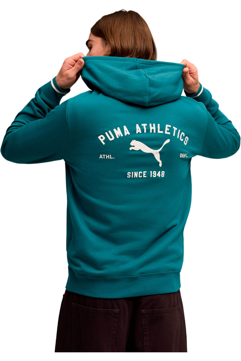 Puma sudadera hombre CLASS GRAPHIC VERDE vista trasera