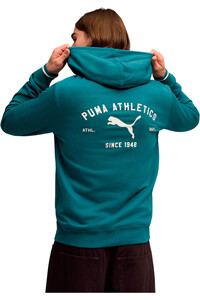 Puma sudadera hombre CLASS GRAPHIC VERDE vista trasera