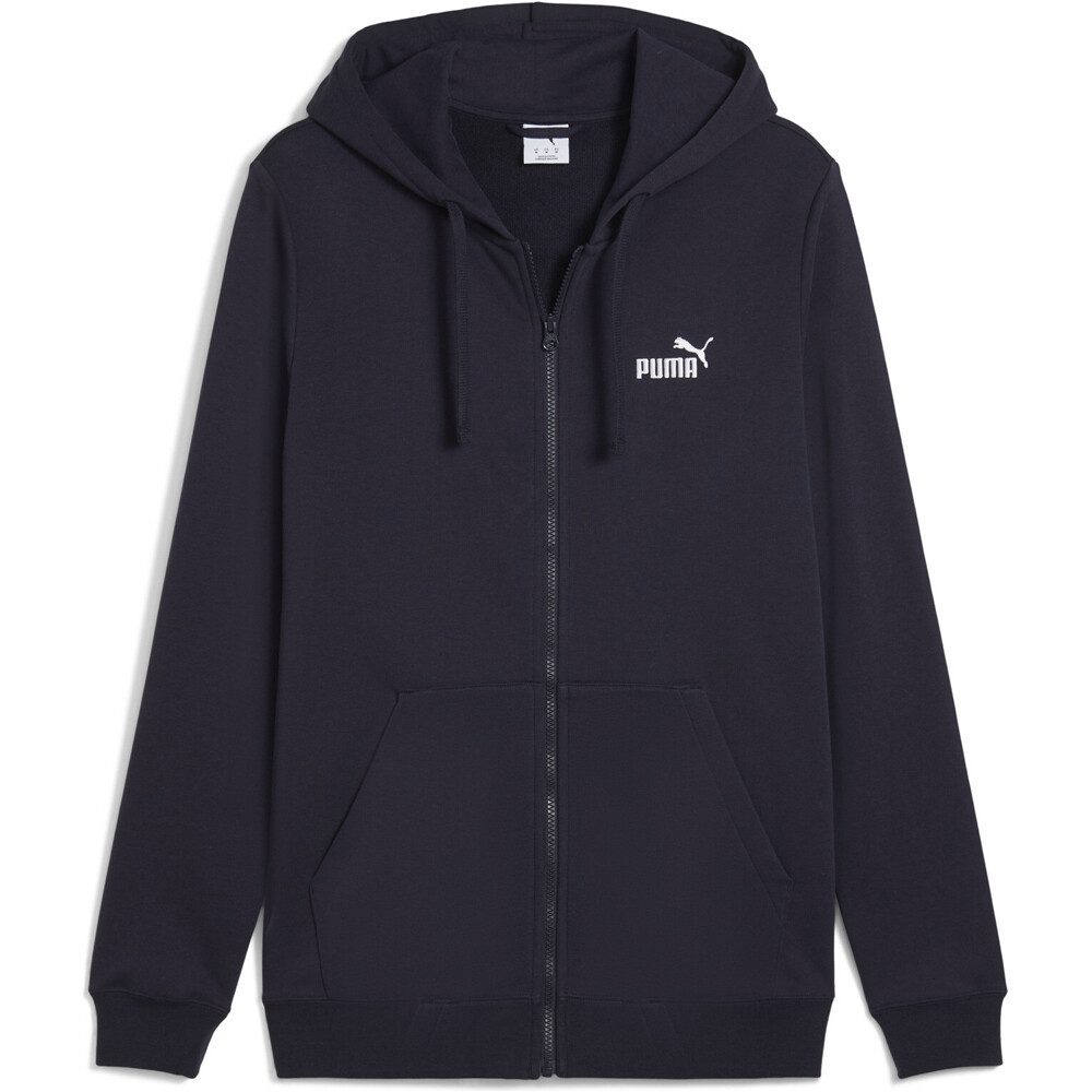 Puma sudadera hombre ESSENTIALS LOGO AZUL 03