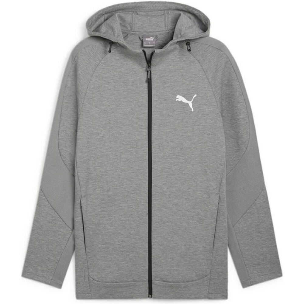 Puma sudadera hombre EVOSTRIPE GRIS vista frontal