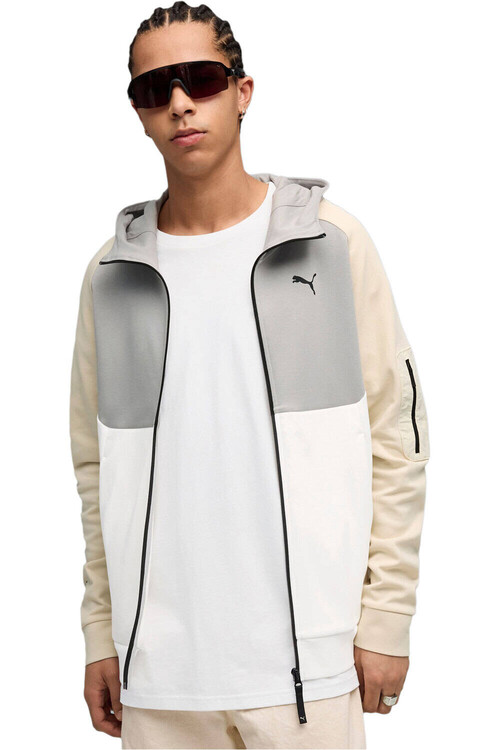 Puma sudadera hombre PUMATECH BLANCO