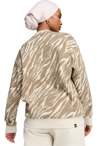 Puma sudadera mujer ESSENTIALS+ ANIMAL ALL OVER PRINT BLANCO vista trasera