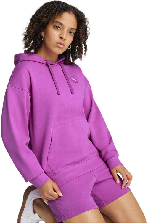 Puma sudadera mujer ESSENTIALS ELEVATED COMFORT ROSA