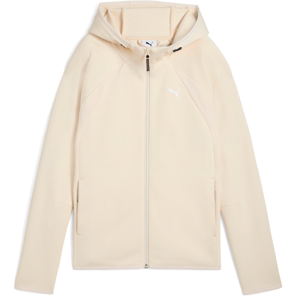 Puma sudadera mujer EVOSTRIPE MARRON vista detalle