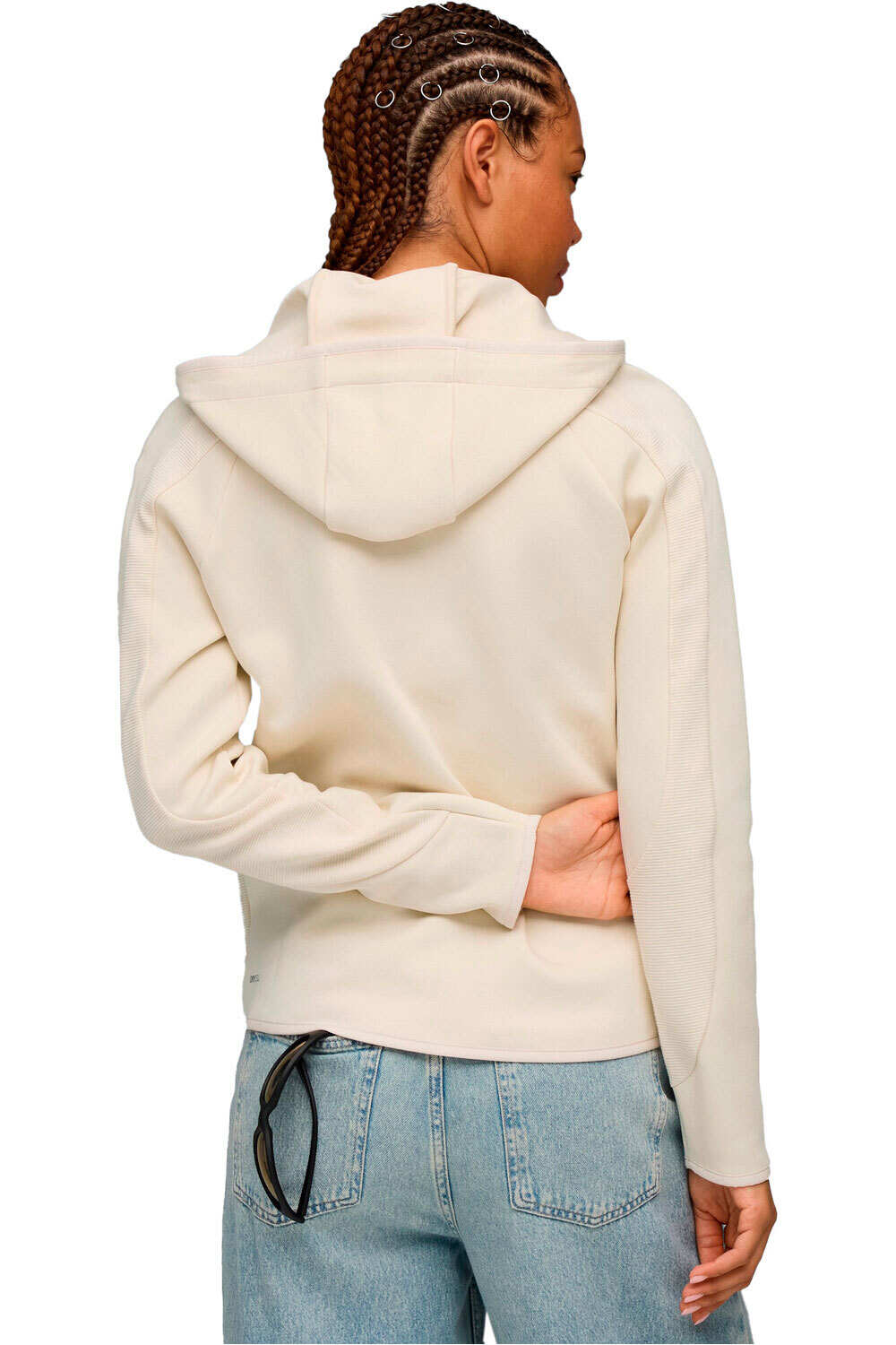 Puma sudadera mujer EVOSTRIPE MARRON vista trasera