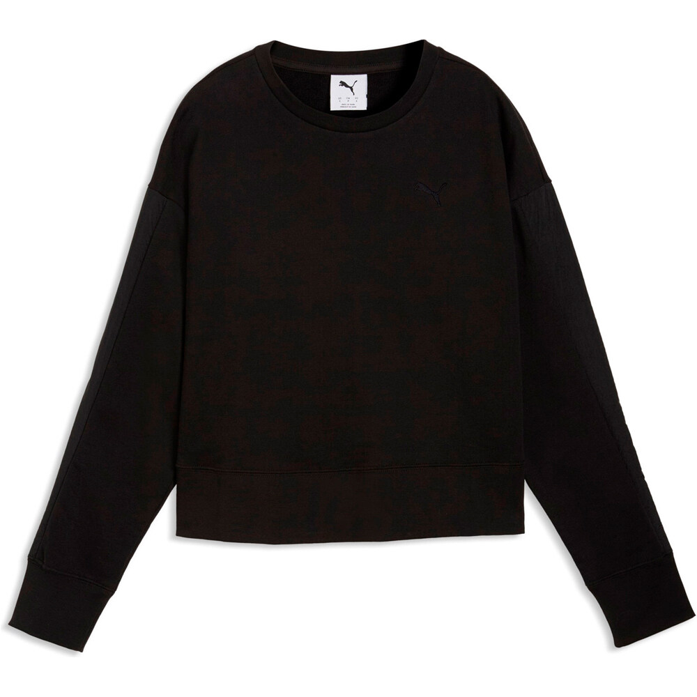 Puma sudadera mujer HER RELAXED NEGRO vista detalle