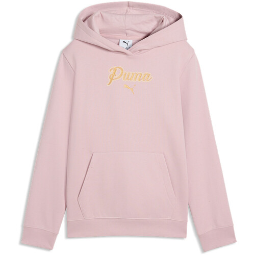 Puma sudadera niña ESSENTIALS SCRIPT GLITTER ROSA