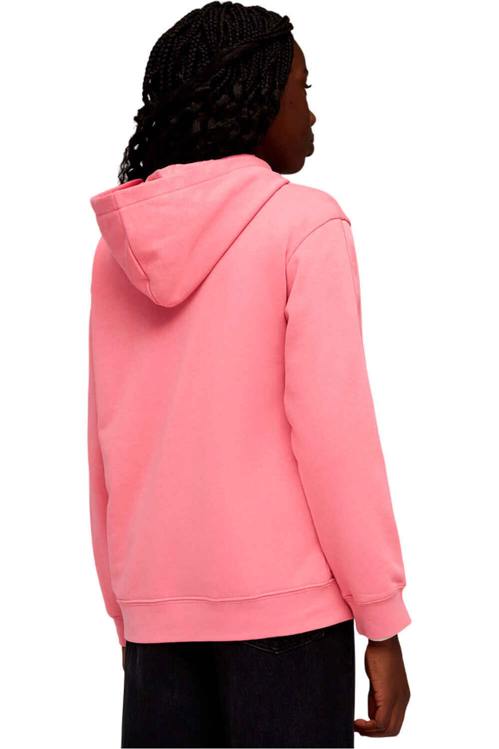 Puma sudadera niña ESSENTIALS TAPE ROSA vista trasera