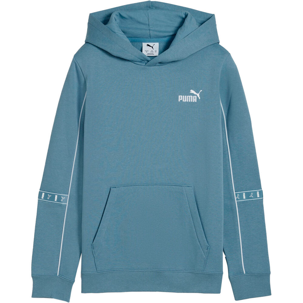 Puma sudadera niño ESSENTIAL TAPE LAYOUT AZUL vista frontal