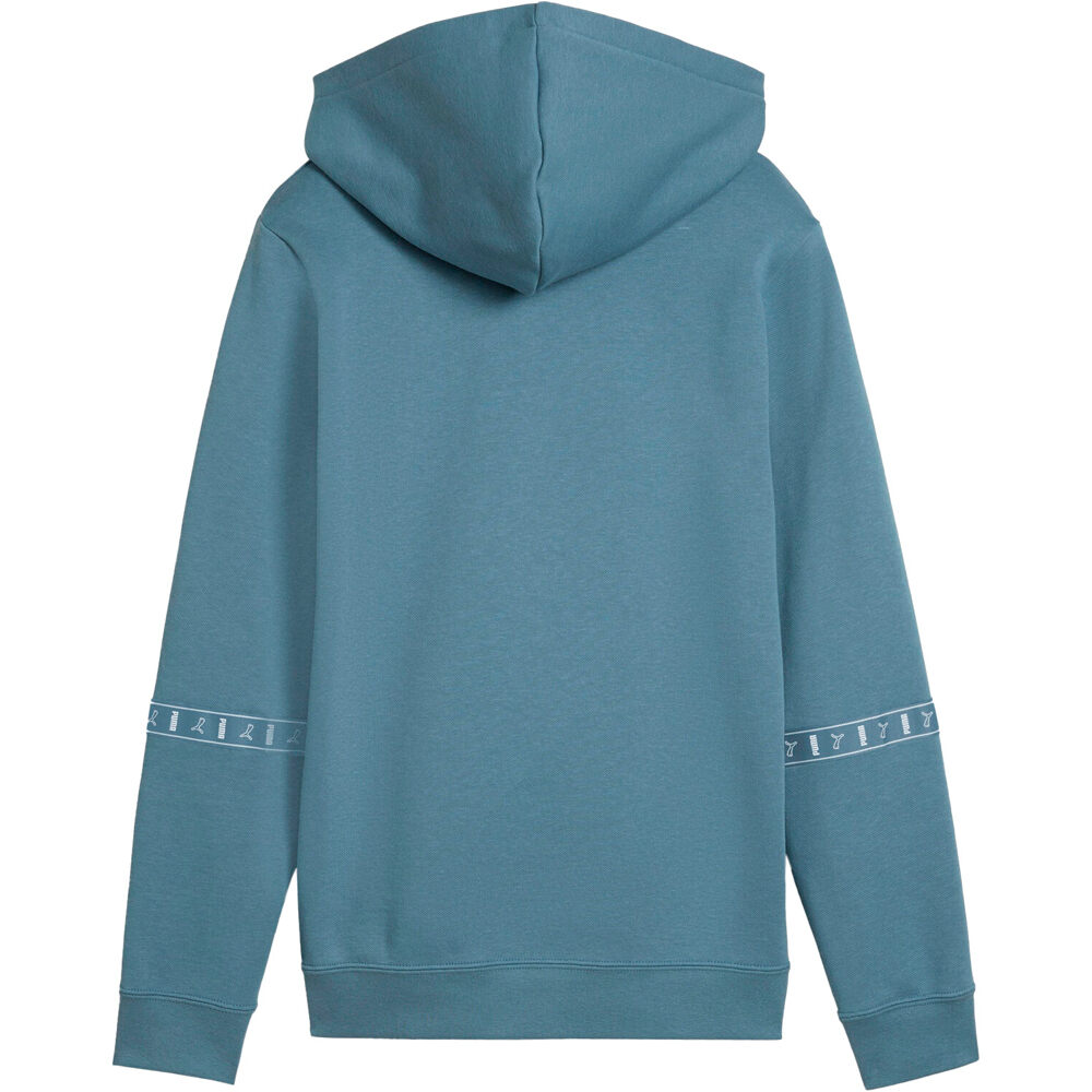 Puma sudadera niño ESSENTIAL TAPE LAYOUT AZUL vista trasera