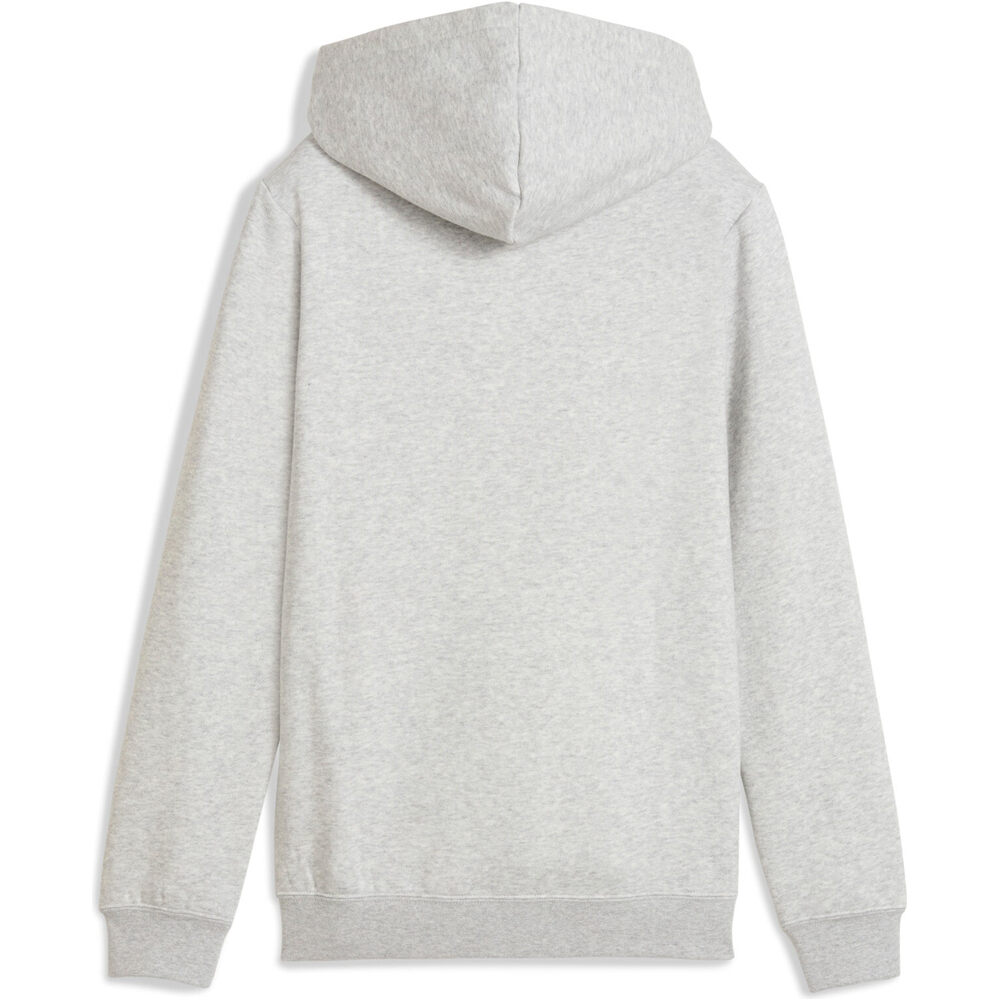 Puma sudadera niño ESSENTIALS LOGO LAB GRIS vista trasera
