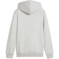 Puma sudadera niño ESSENTIALS LOGO LAB GRIS vista trasera
