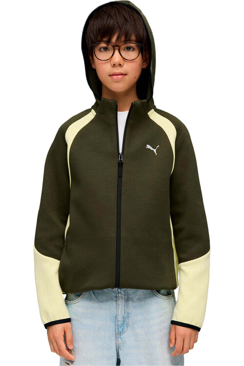Puma sudadera niño EVOSTRIPE VERDE