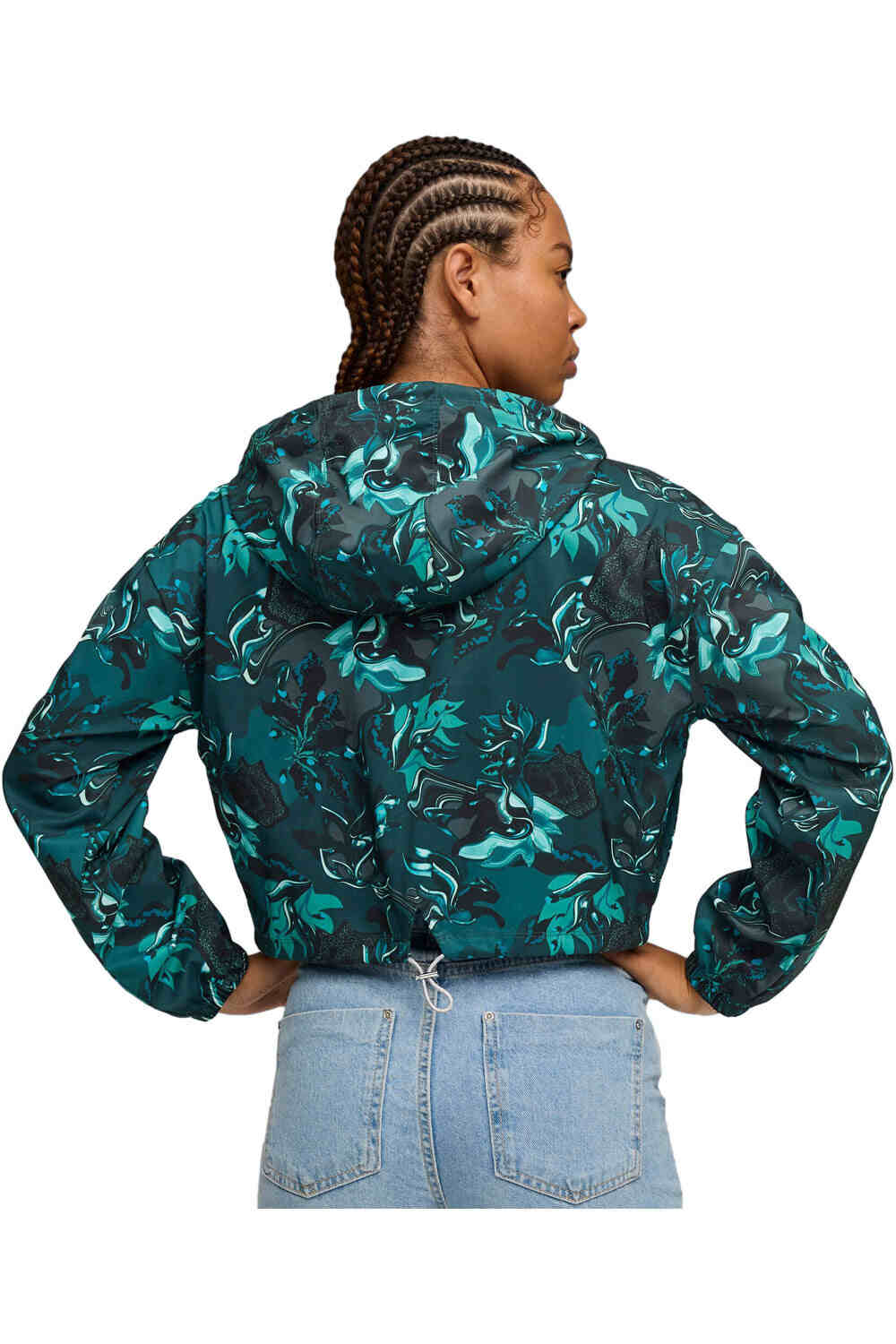 Puma sudaderas deportivas mujer GREEN TERRAINS VERDE vista trasera