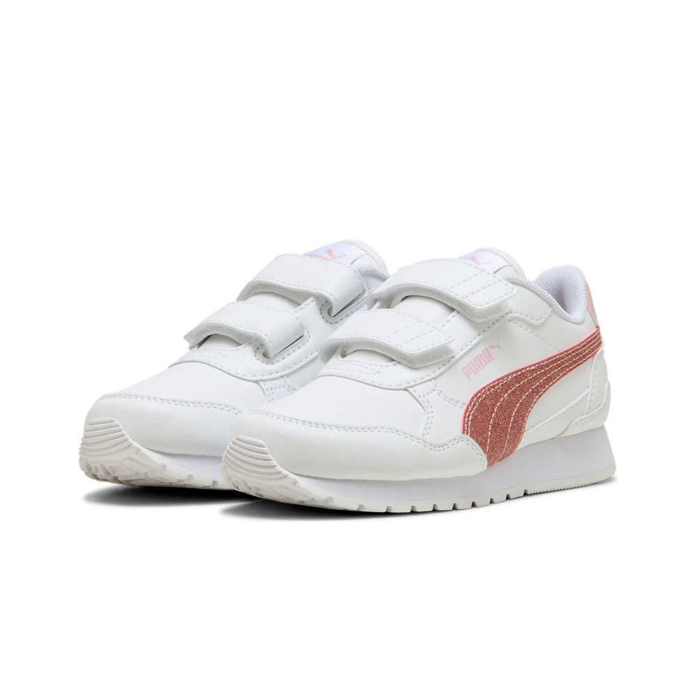 Puma zapatilla moda niño ST RUNNER V4 SL GLIT BLANCO lateral interior