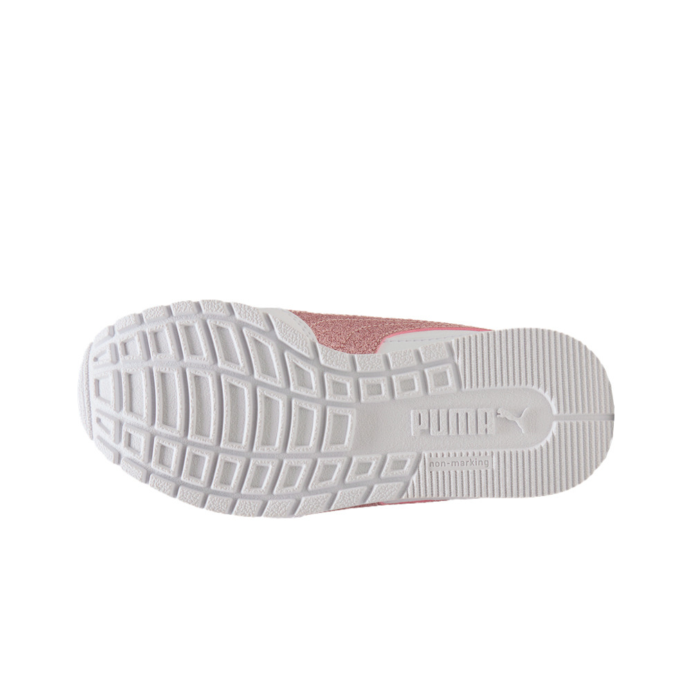 Puma zapatilla moda niño ST RUNNER V4 SL GLIT BLANCO vista trasera