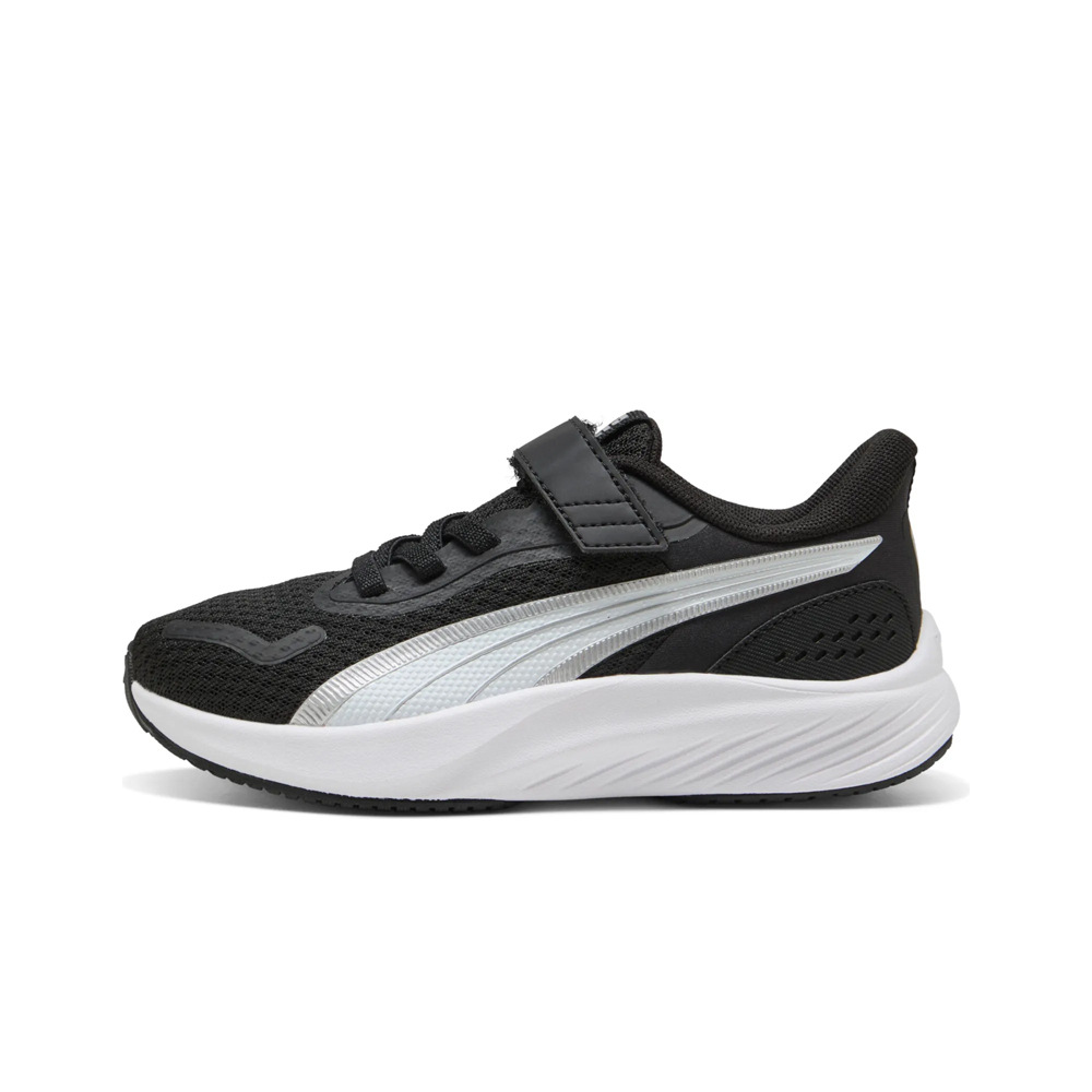 Puma zapatilla multideporte niño POUNCE LITE AC+ PS NEGRO lateral exterior