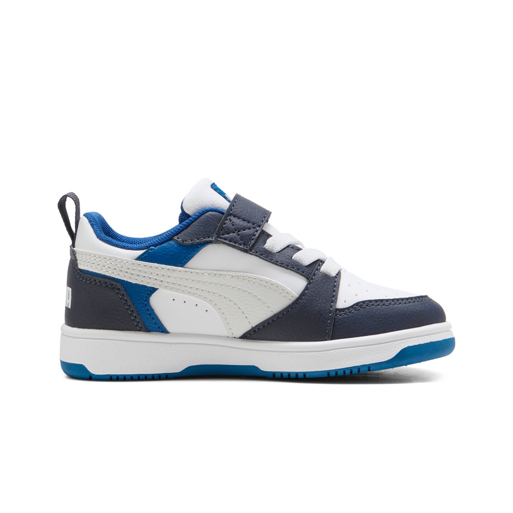 Puma zapatilla multideporte niño REBOUND V6 LO A AZUL lateral interior