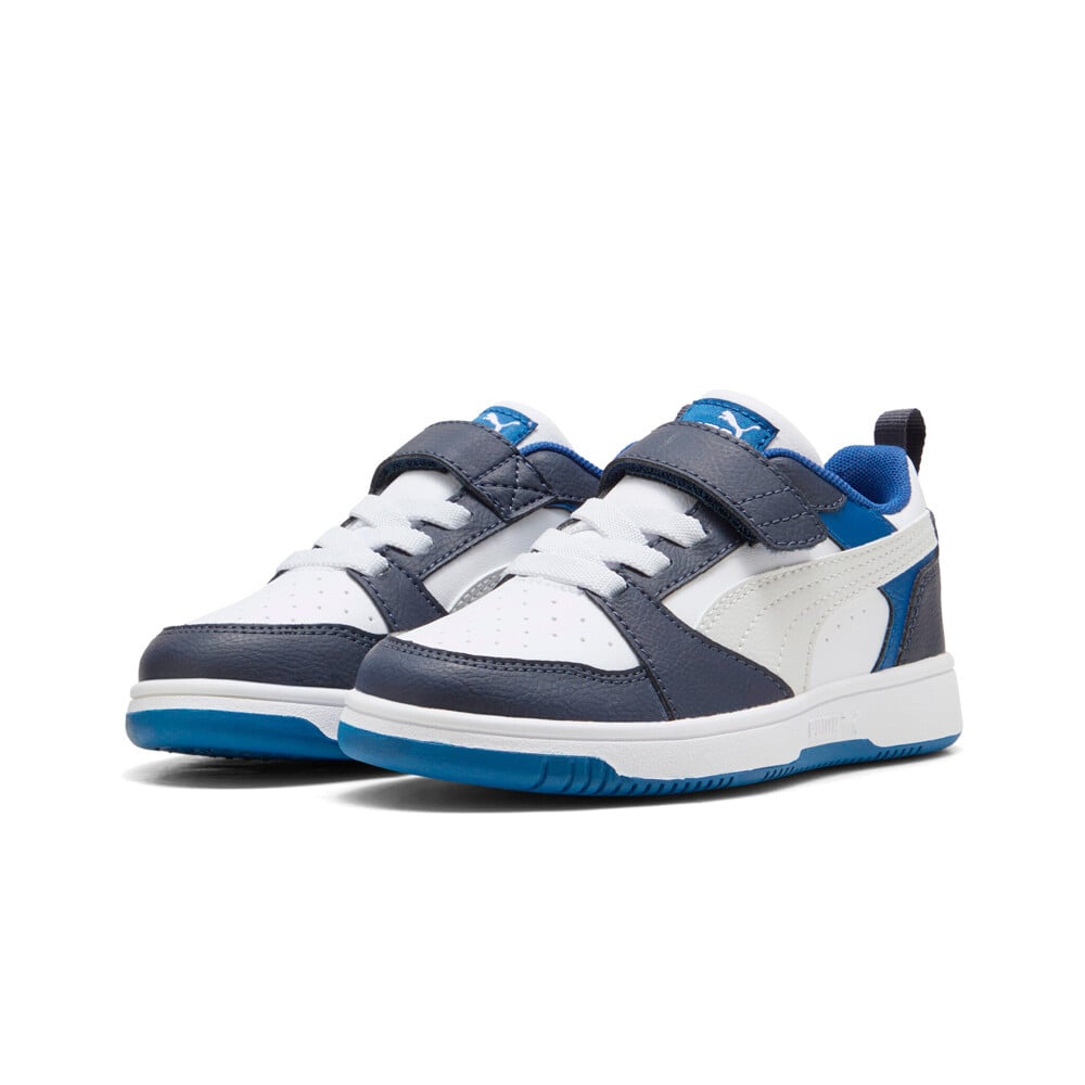 Puma zapatilla multideporte niño REBOUND V6 LO A AZUL puntera