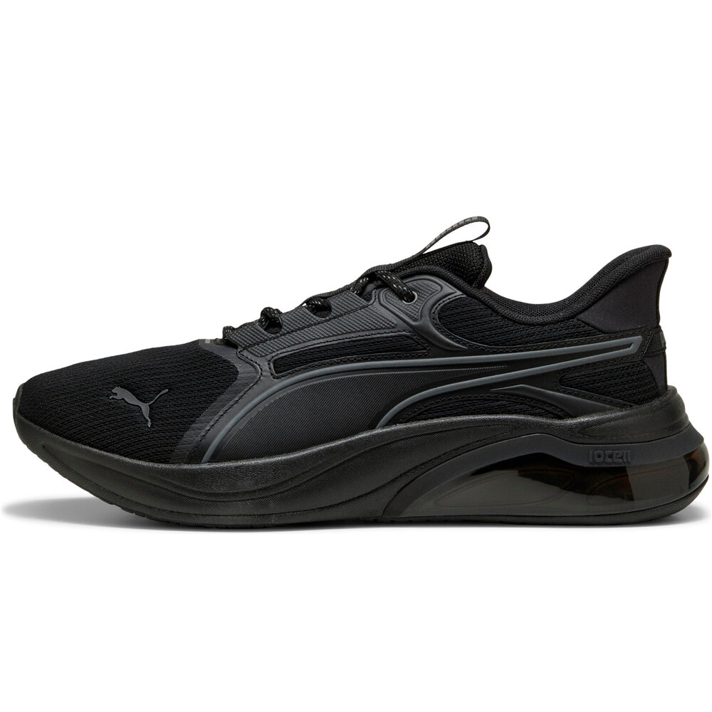 Puma zapatilla running hombre CELL THRILL DASH NEGRO lateral exterior