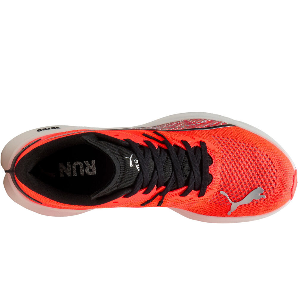 Puma zapatilla running hombre DEVIATE NITRO 3 ROJO vista superior
