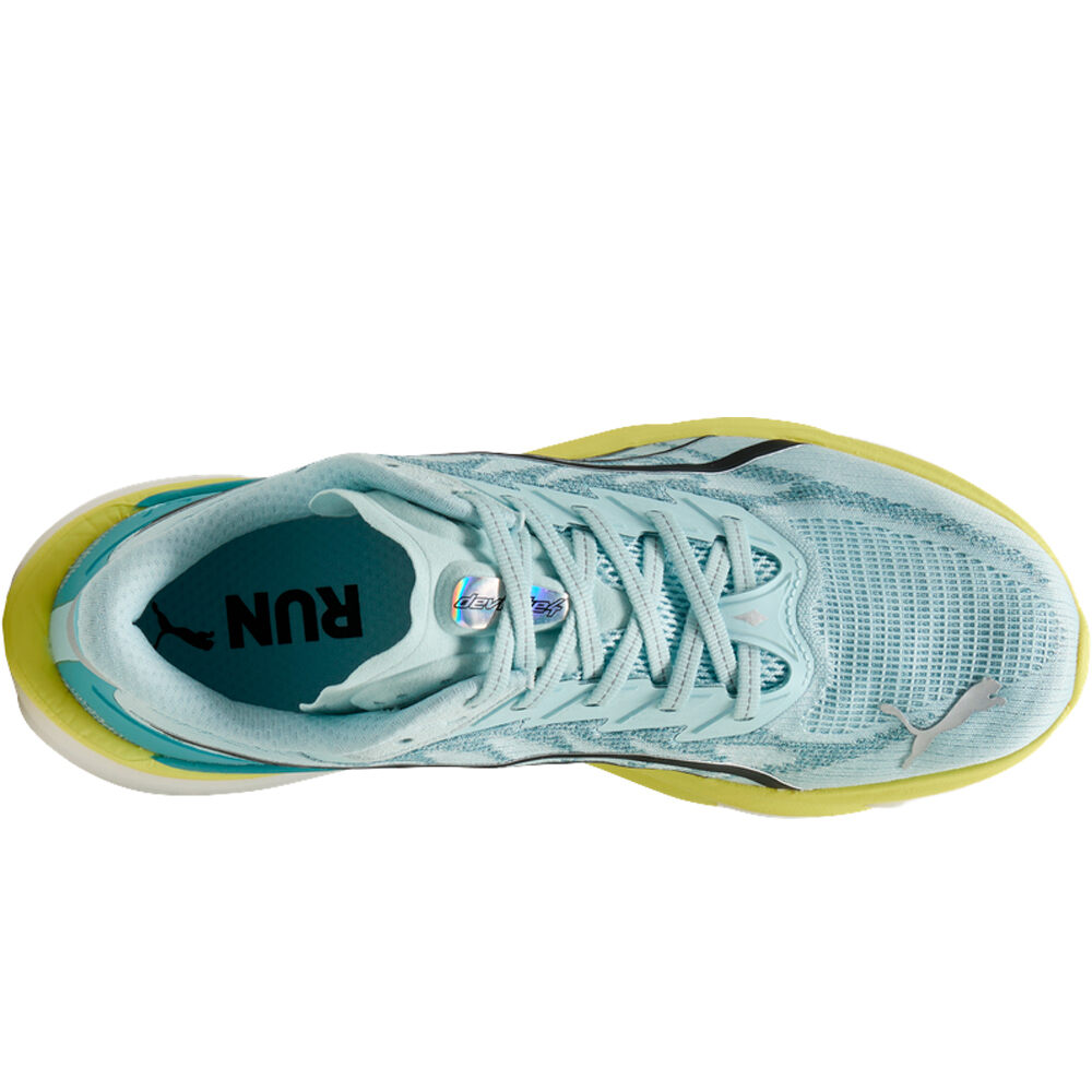 Puma zapatilla running hombre DEVIATE NITRO 4 AZUL vista superior