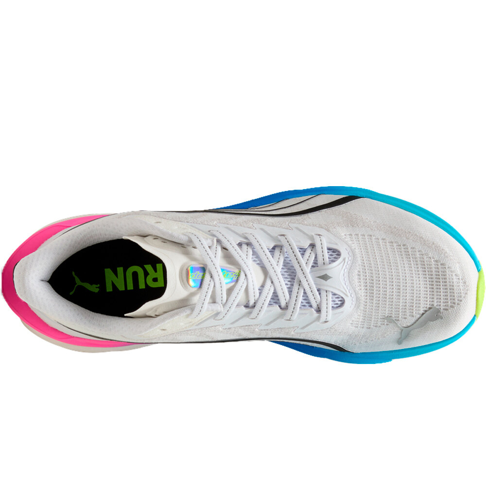 Puma zapatilla running hombre DEVIATE NITRO 4 BLANCO vista trasera