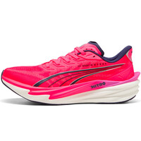 Puma zapatilla running hombre DEVIATE NITRO 4 HYROX ROSA lateral exterior