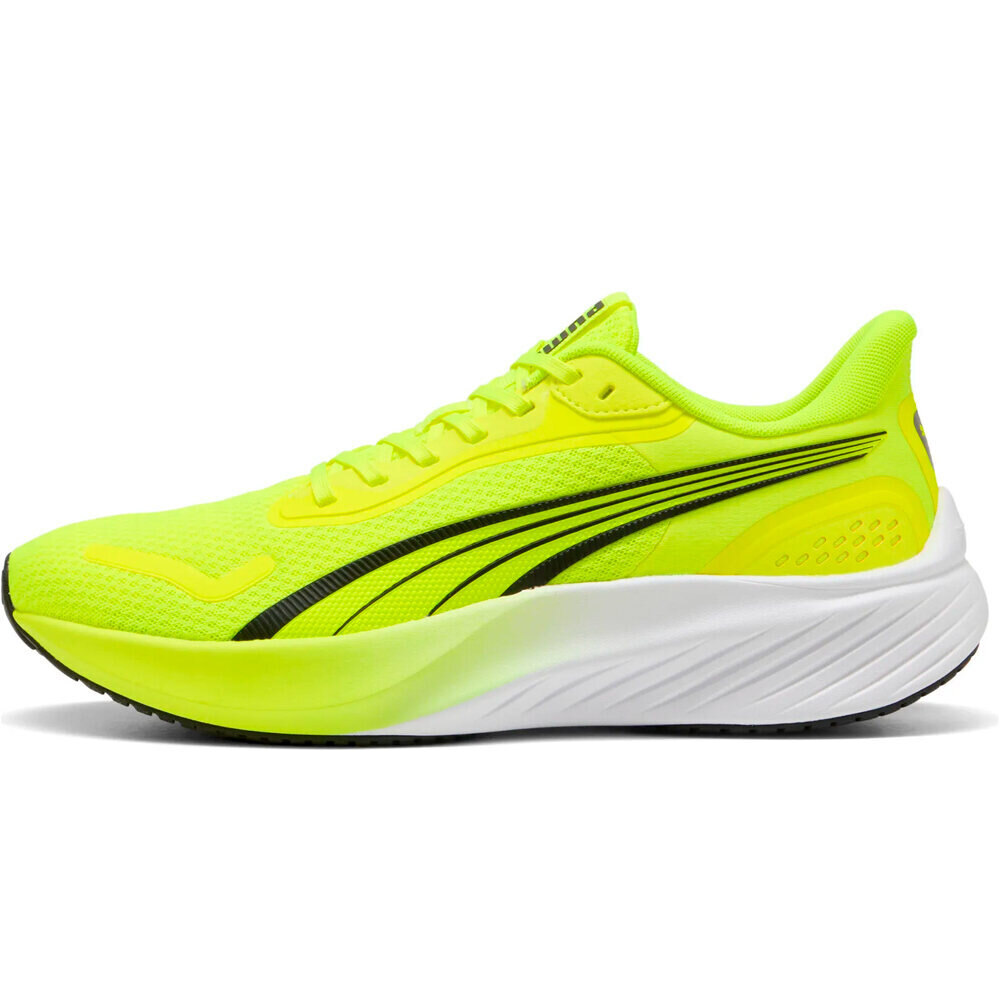 Puma zapatilla running hombre POUNCE LITE AMARILLO lateral exterior