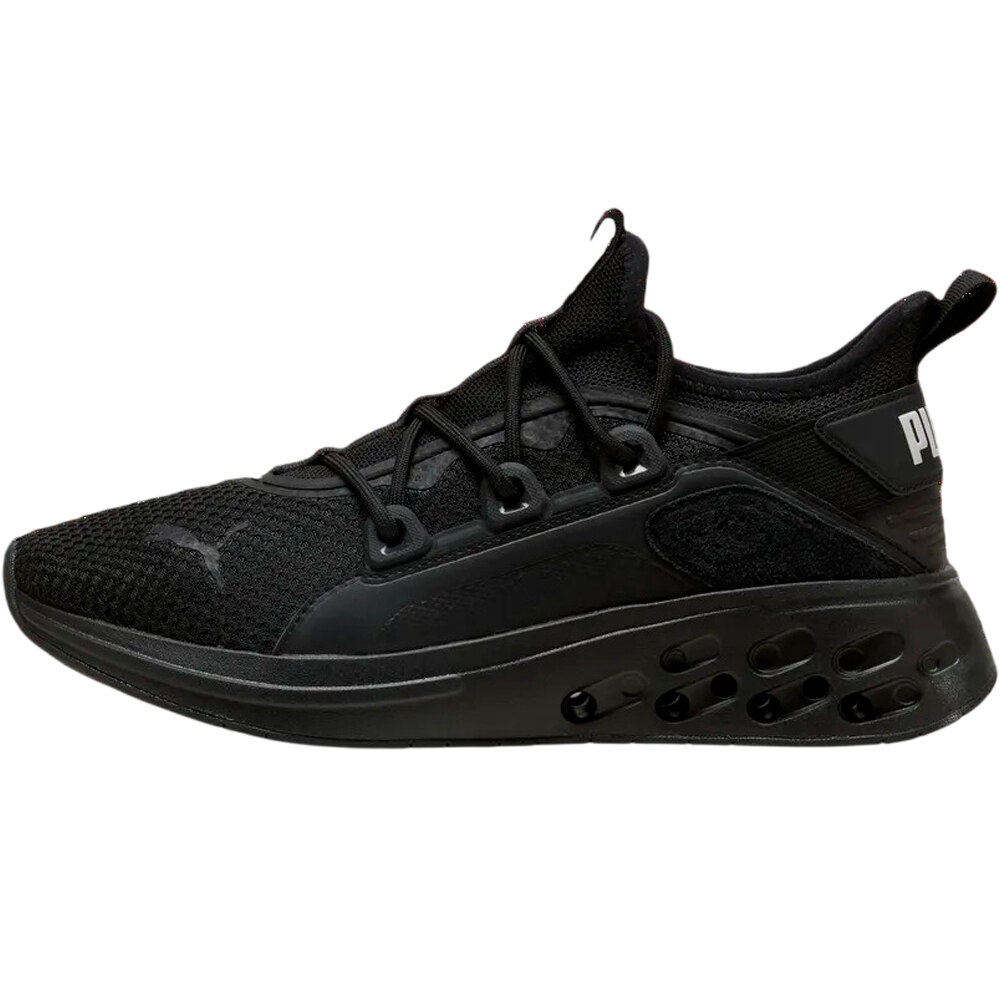Puma zapatilla running hombre SOFTRIDE FREQUENCE S NEGRO lateral exterior
