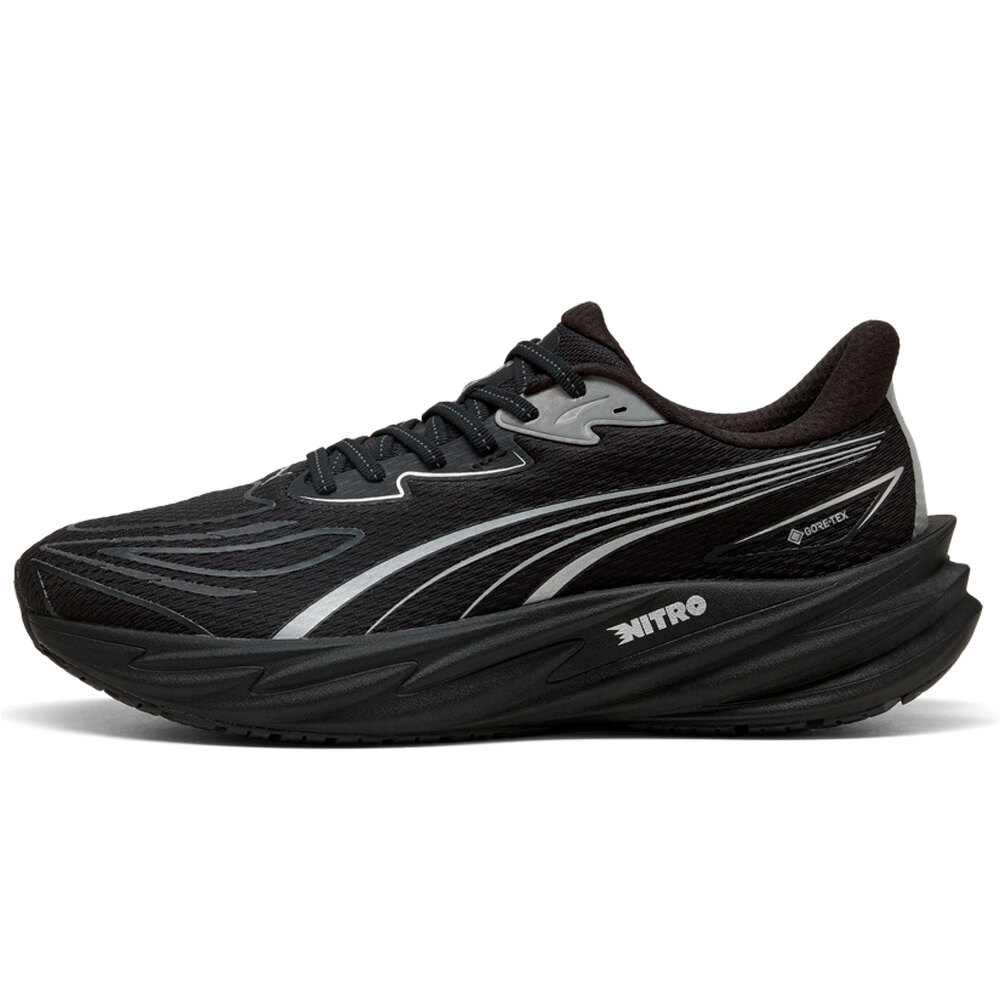 Puma zapatilla running hombre VELOCITY NITRO 5 GORE-TEX NEGRO lateral exterior