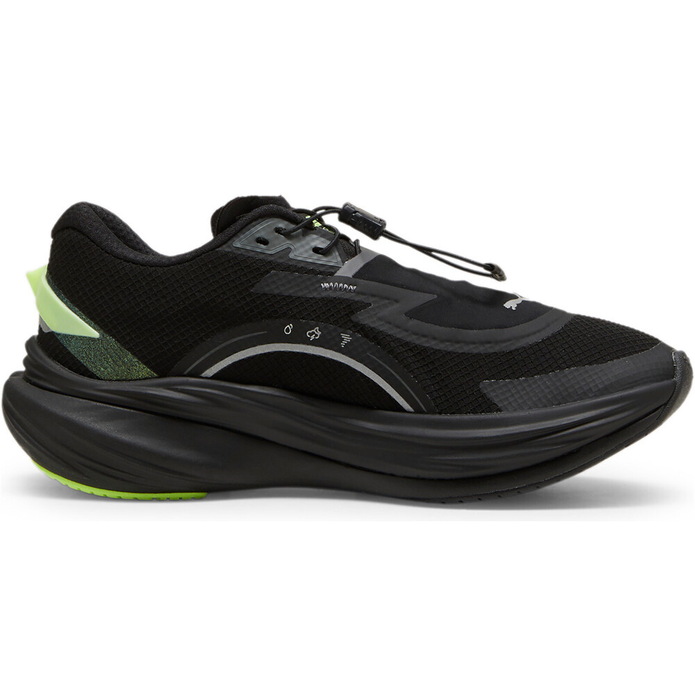 Puma zapatilla running mujer DEVIATE NITRO 3 WTR+ GRIS puntera