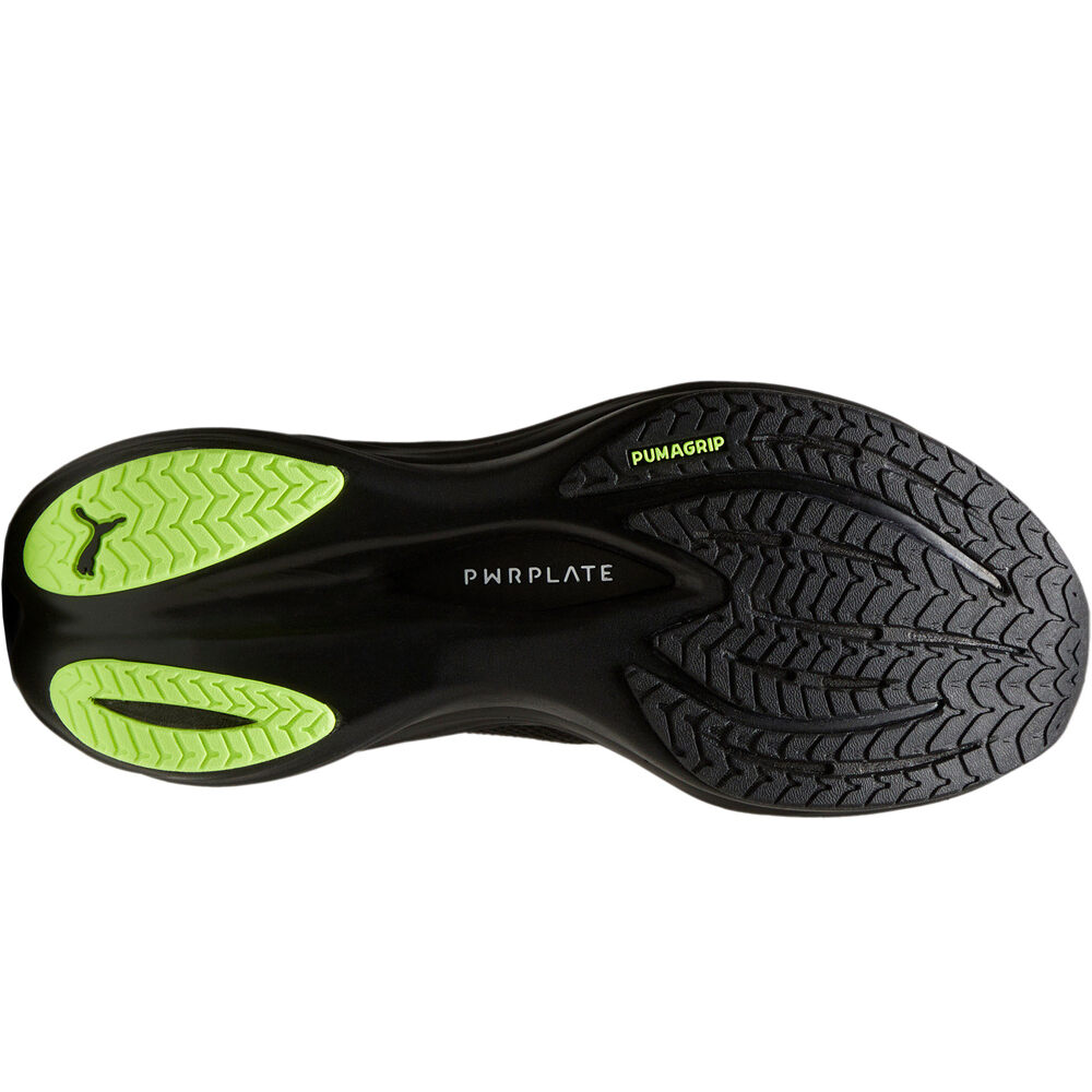Puma zapatilla running mujer DEVIATE NITRO 3 WTR+ GRIS vista trasera