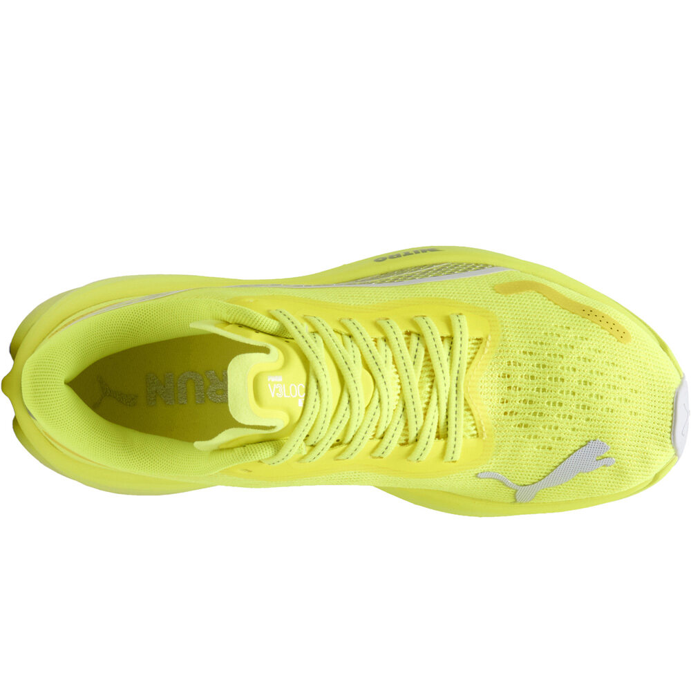 Puma zapatilla running mujer VELOCITY NITRO 3 AMARILLO vista superior