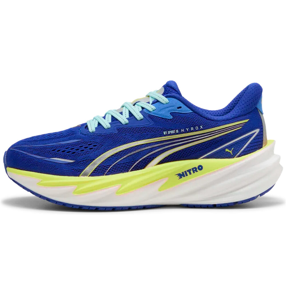 Puma zapatilla running mujer Velocity NITRO 5 W AZUL lateral exterior