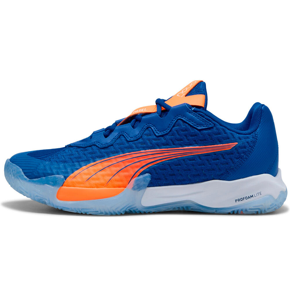 Puma Zapatillas Padel Hombre NOVA ELITE MOMO GONZ AZUL lateral exterior